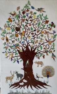 Bàn ăn hiện đại trang trí tường phạm vi chất lượng Inlay làm việc đá cẩm thạch tường Bảng điều khiển đá sản xuất xuất khẩu trang trí tường - Product Image 6