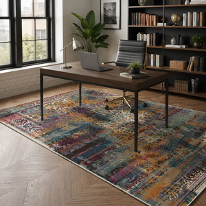 Netline Home Gallery Medallion Golden Traditional <b>Washable</b> <b>Rug</b> - Product Image 5