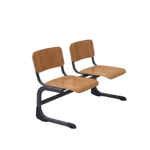 Silla Escolar Moderna con Asiento de Madera Contrachapada y Estructura Metálica, Asiento Resistente para Aulas, Centros de Capacitación y Educación - Product Image 1