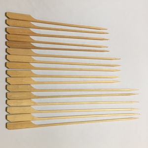 Pinchos de Bambú Naturales Resistentes al Calor, Antiadherentes, Fáciles de Limpiar, Herramienta para Asar a la Parrilla, Tamaño Personalizado (10-30cm), Pinchos Planos Tipo Bandera - Product Image 2