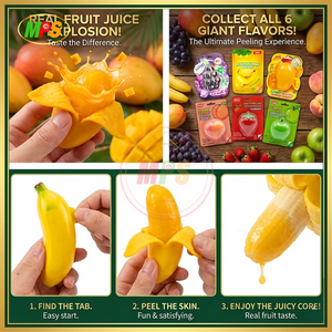 Boîte-cadeau géante de bonbons gélifiés pelables de qualité supérieure, bonbons à peler en fruits 3D pour la promotion de Noël et des fêtes - Product Image 3