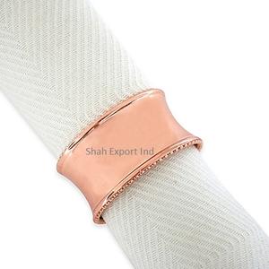 Anneaux de serviette en cuivre de conception martelée pour la maison et l'hôtel dîner spécial vaisselle décor élégance porte-serviettes ronds - Product Image 4