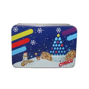 Food-grade Tinplate <b>Christmas</b> Cookie <b>Boxes</b> with Screw Cap Reusable Craft Holiday Gift Packaging for Chocolates Tea Baked Treats - Product Image 1