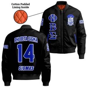 Veste universitaire en satin bleu Phi Beta Sigma 1914, grande taille, fraternité grecque Sigma, vêtements universitaires sur mesure, cadeau - Product Image 4