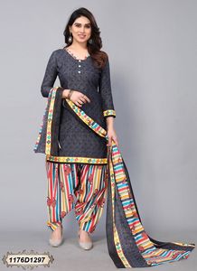 ชุดเดรสรอยัลเคอร์ติสตัดตรงผ้าเครป Leon แท้พร้อม salwar plazzo patiyala - Product Image 6