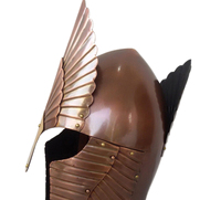 Casque de chevalier adulte d'élite Anneaux de seigneur médiéval Elendil King Die Cut Technique Costume de jeu de rôle d'Halloween Wearable Steel Armour