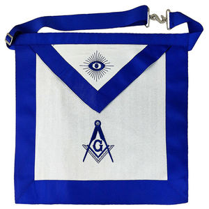 Delantal de portador estándar Artesanal de cuero hecho a medida Freemason Master Mason Grand Lodge bordado Regalia personalizable Masonic - Product Image 2