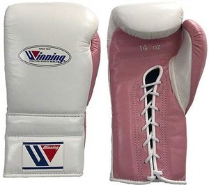 Guantes de Boxeo Personalizados de Cuero Vacuno Rosa y Blanco con Cordones, Guantes de Boxeo de Competición para Adultos - Product Image 6