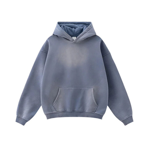 เสื้อมีฮู้ดขนาดใหญ่พิเศษ500ซักด้วยหินออกแบบโลโก้ได้ตามต้องการสำหรับฤดูหนาวด้วยเทคนิคการย้อมแบบปักและแบบเรียบ - Product Image 2