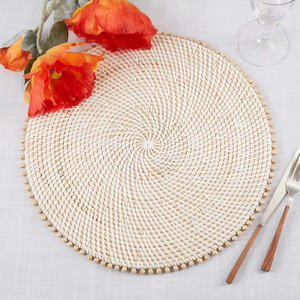 Ecofriendly Table Chargers Plates for Wedding Party <b>Rattan</b> <b>Placemat</b> Round <b>Rattan</b> <b>Placemats</b> - Product Image 2
