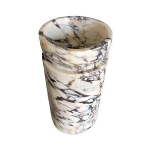 Lavabo de Pedestal de Ónix Calacatta Viola Pulido, Lavabo de Baño Hecho a Medida, Tallado a Mano por Artesanos SUAZ - Product Image 1