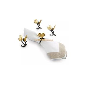 Ensemble de 4 ronds de serviette décoratifs de table en métal de forme et de taille personnalisées pour la vente en gros - Product Image 1