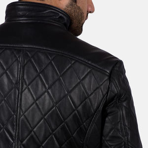 Veste en cuir pour homme de haute qualité au meilleur prix, coupe-vent, avec logo personnalisé, durable, séchage rapide, respirante - Product Image 6