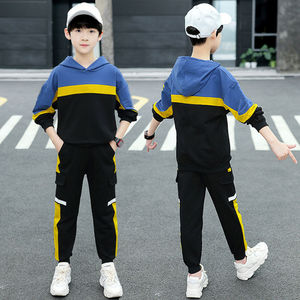 Ensemble de survêtement 2 pièces pour garçons, sweat-shirt et pantalon de jogging entièrement personnalisable, en coton, populaire, en molleton polaire, vente en gros - Product Image 4