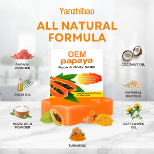 Sapone alla Papaya OEM per Viso e Corpo, Sapone Schiarente alla Papaya per Macchie Scure - Product Image 5