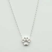 Colgante de Plata de Ley 925 Chapado en Oro de 14K con Diseño de Huella de Perro de 10mm, Bisel en Blanco Personalizable, Collar Ecológico de Alta Calidad Hecho a Mano DIY