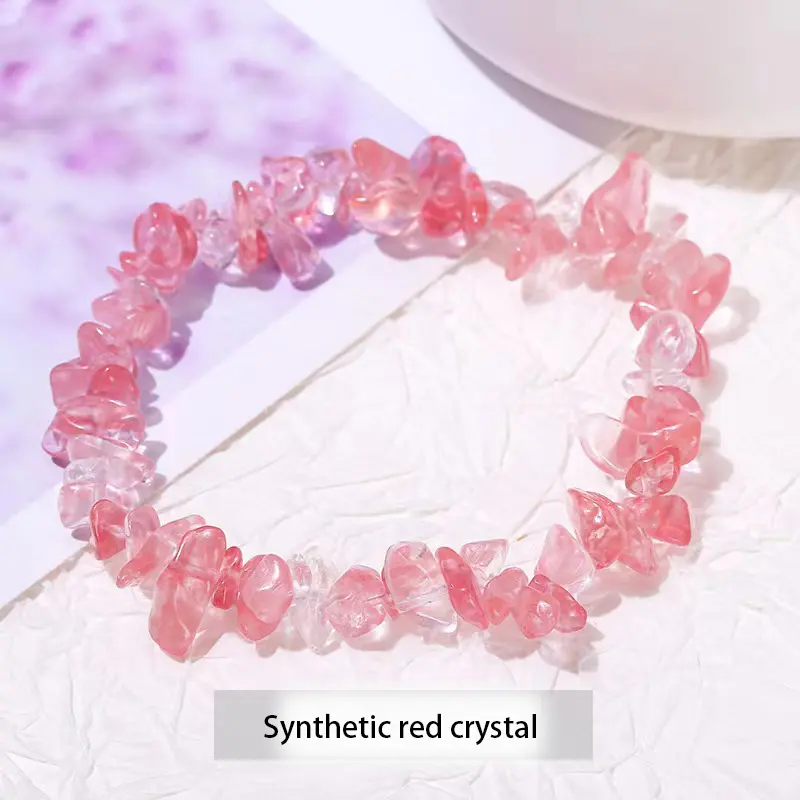 Pulseira de quartzo rosa rosa-amor e harmonia "cristal de quartzo natural-equilíbrio energético e cura"