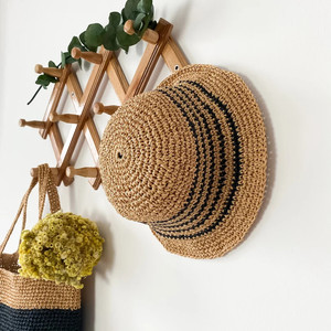 Handmade Straw Raffia Bucket Hat Women, Vacation Bucket Hat, Summer Casual Straw Hat - Product Image 5