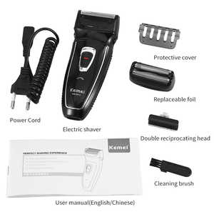 Rasoir électrique professionnel pour hommes, sans fil, 3-en-1, tondeuse rotative pour barbe avec grille remplaçable pour le soin du visage et du corps - Product Image 4