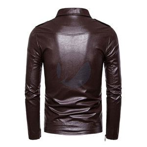 แจ็กเก็ตหนังแกะของผู้ชายหนังพียูสไตล์สตรีท - Product Image 2