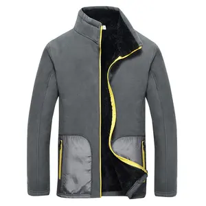 Chaquetas de senderismo Fleece masculino Flush engrosamiento largo Fleece al aire libre Cortavientos Mantener caliente Chaqueta de concha suave Casual Algodón Cuerpo OEM