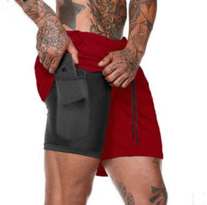 Men's Running <b>Shorts</b> Quick Dry Gym Athletic 2 in 1 Workout <b>Shorts</b> for Men <b>with</b> <b>Phone</b> <b>Pockets</b> - Product Image 2