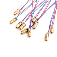 Diodes laser 5mW 650 nm Diodo RED Dot Laser Diodo Circuit 3V/5V 5mW 650nm Module Pointeur Sight Tête en cuivre