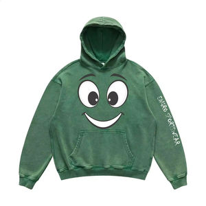 Boxy Sweat à capuche en coton pour hommes Haute qualité 500 GSM Broderie imprimée chaude et personnalisée disponible en gros OEM Impex - Product Image 3