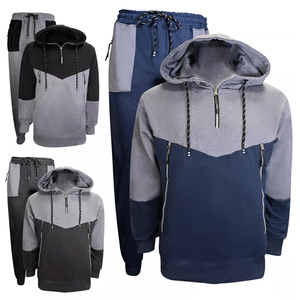 Ensemble de survêtement à capuche écologique pour homme, haut à fermeture éclair, bas de jogging, grande taille pour le streetwear d'hiver - Product Image 6