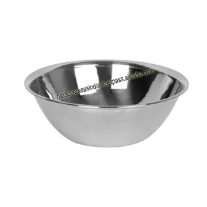 Best Quality Round Stainless Steel Mixing Bowl Metal Serving Bowl For Salad Egg Beating Decorative