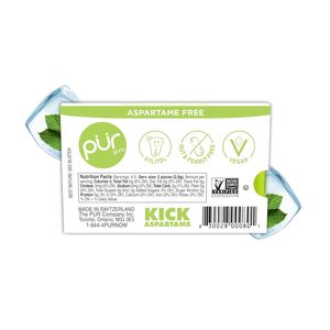 Goma PUR |   Chicle Sin Aspartamo |   100% Xilitol |   Goma de mascar con sabor a menta natural, 9 piezas (paquete de 12) - Product Image 6