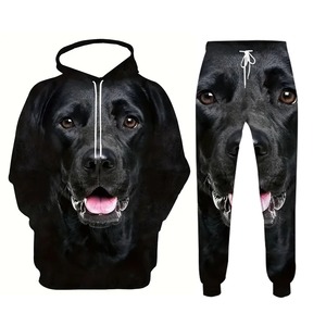 เสื้อสเวตเตอร์แบบสวมหัวพิมพ์ลายคนชั่วร้ายแบบสองชิ้นสไตล์ย้อนยุคแนวสตรีทสำหรับผู้ชายสำหรับฤดูใบไม้ร่วง/ฤดูหนาว3D - Product Image 6