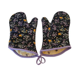 100% coton avec gris rose Design Floral four épais jolie mitaine marque Premium cuisine cuisson cuisson utiliser durable réutilisable - Product Image 6