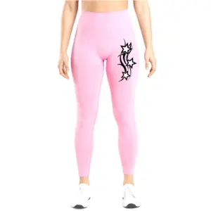 Vente en gros 2026 Pantalon de yoga de gymnastique à taille haute 100% coton de marque Legging pour femmes et filles Leggings de yoga à taille élastique - Product Image 1