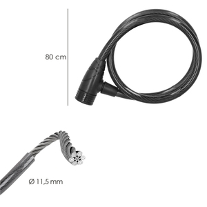 Cavo per Bicicletta con Chiave da 12 mm. x 80 cm. - Product Image 2