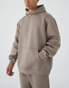 Top Selling Streetwear 2 Piece Blank Straight Leg Sweatpants and Pullover Hoodie Set Custom logo 100% Cotton Fleece Tracksuits - Product Image 6