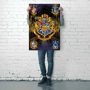 Póster de Estilo Moderno de Harry Potter con los Escudos de las Casas de Hogwarts para Decoración de Pared - Product Image 4