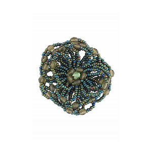 Broches en fil de lingot de nouvelle conception de meilleure qualité en gros broche perlée feuille de trèfle avec broches en cristal en bas P - Product Image 4