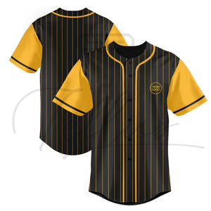 เสื้อเบสบอลพิมพ์ลายแบบซับลิเมชั่นขายส่ง ไซส์ใหญ่ แขนสั้น ระบายอากาศได้ดี ผลิตจากโพลีเอสเตอร์ 100% รับสั่งทำชื่อทีม - Product Image 3