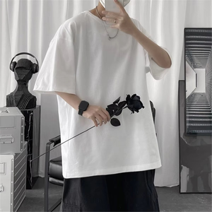 100% algodón camiseta hombres mujeres algodón verano moda hombres camiseta Casual sólido manga corta clásica camiseta hombres 100% algodón - Product Image 1