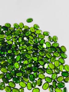 พลอยไดออปไซด์ทรงรี7*5โครเมี่ยมธรรมชาติพร้อมด้วยความมันวาวที่ยอดเยี่ยมและการตัดที่สมบูรณ์แบบ - Product Image 4