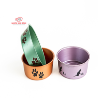 Bol pour chien en plastique PP antidérapant personnalisé 2025, durable, écologique, épaissi, arrondi, multicolores, pour usage intérieur et extérieur