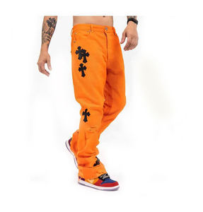 Pantalon de jogging décontracté vintage en molleton français pour homme, 100% coton, molleton lourd, pantalon empilé - Product Image 5