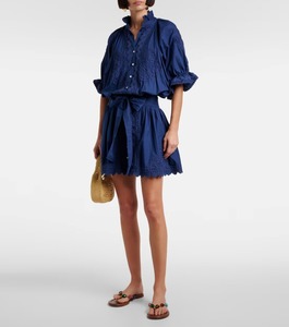 Indian Hand <b>Block</b> <b>Printed</b> Cotton Summer Dress for Women Casual Boho-Style Short Maxi Dress Natural Waistline Button Decoration - Product Image 2