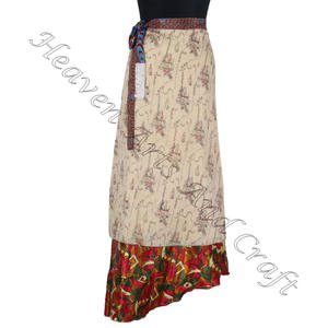 2025 Último diseño Falda envolvente mágica de longitud larga Reversible Faldas de seda de dos capas Falda envolvente de todas las piezas 2 capas Reversible Magic - Product Image 4