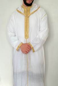 AL HIJRAH ABAYAS <b>Men's</b> Moroccan <b>Thobe</b> Premium Quality Digital Print Loose Long Sleeve Abaya XXL Size Handmade Traditional Prayer - Product Image 5