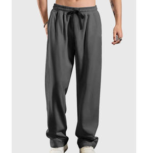 Pantalones de chándal personalizados de peso pesado de buena calidad, pantalones de chándal apilados para hombre personalizados lisos, pantalones con cordón - Product Image 3