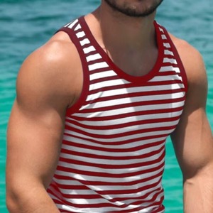 Gran oferta, camiseta sin mangas de gimnasio para hombre de verano, chaleco clásico transpirable sin mangas, bordado de punto, deportivo, Color de contraste, informal, Verano - Product Image 4