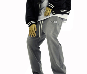 High Street Trouser Worn Out Design Cotton Straight Leg Sweatpants <b>Men's</b> sun faded acid washed Cotton Trousers - Product Image 5