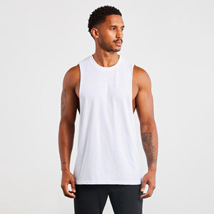 Men's Active Wear Drop Arm Tank <b>Top</b> Breathable Eco-Friendly Knitted Sporty Gym Workout Vest Muscle Workout <b>Sleeveless</b> Tank <b>Top</b> - Product Image 1